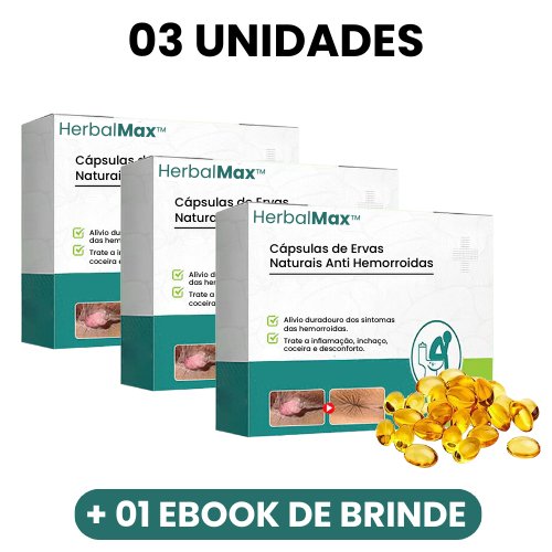 HerbalMax™- Cápsulas de Ervas Naturais Anti Hemorroidas - Mania das CoisasHerbalMax™- Cápsulas de Ervas Naturais Anti HemorroidasMania das Coisas